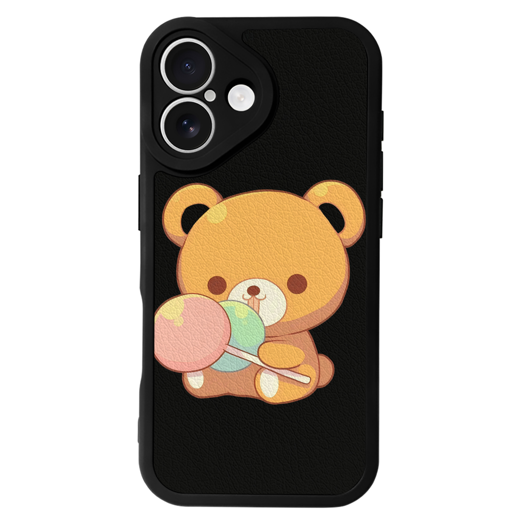 （画像用） リラックマ リラックマ キイロイトリ Rilakkuma Korilakkuma Kiiroitori 【iPhone 16シリーズ対応】シリコンスマホケース（レザー調） 材質：シリコン